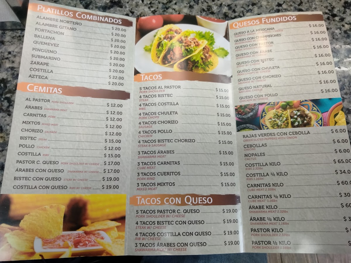 International Mexican Food Menu - Image 3